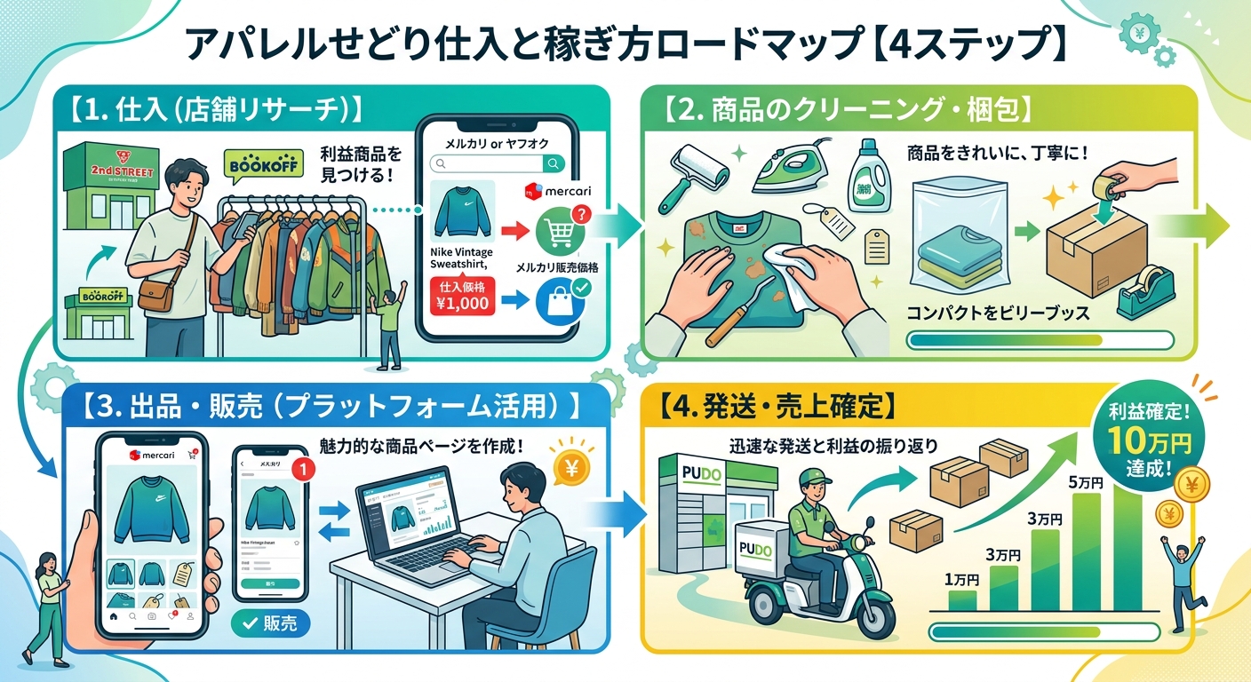 アパレルせどりの仕入と稼ぎ方