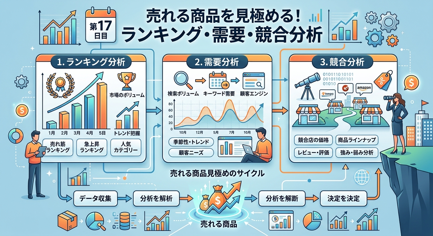 第17日目：売れる商品を見極める！ランキング・需要・競合分析