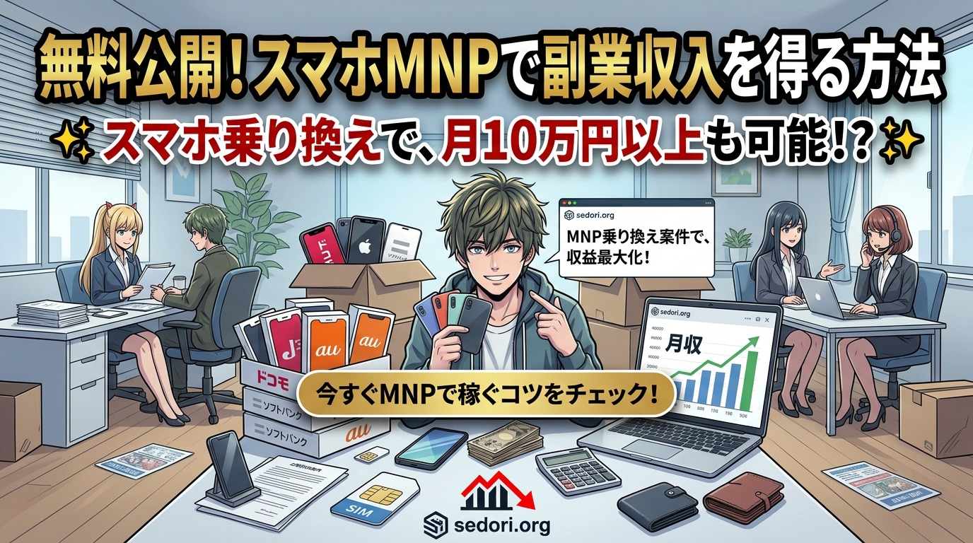 ✨ 無料公開！スマホMNPで副業収入を得る方法