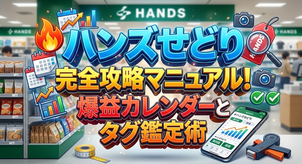 ハンズせどり完全攻略マニュアル！爆益カレンダーとタグ鑑定術